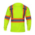 Reflective Tape Safety T-Shirt W/ Pocket & Dual Mic Tab | Front side | Safety yellow